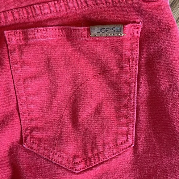 Joe's Jeans The Skinny  Mid-Rise Red Ankle Size 29 - Picture 2 of 4